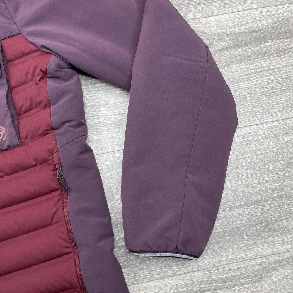 Mountain Hardwear Jacket Mens Medium M Red Full Zip Mock Duck Down Puffer Coat - Picture 11 of 16